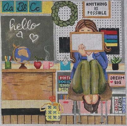 click here to view larger image of Stitching Girl - Teacher (None Selected)