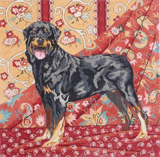 click here to view larger image of Rottweiler  (hand painted canvases)