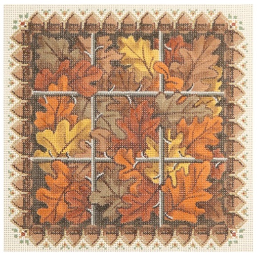 click here to view larger image of Autumn Leaves Tic Tac Toe (hand painted canvases)