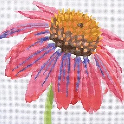 click here to view larger image of Simple Flowers - Cone Flower (hand painted canvases)