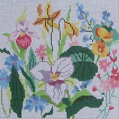 click here to view larger image of Wild Flowers Sampler (hand painted canvases)