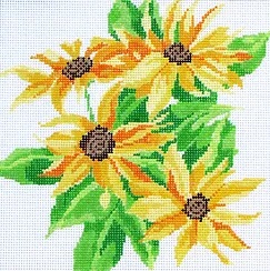 click here to view larger image of Small Yellow Daisies (hand painted canvases)