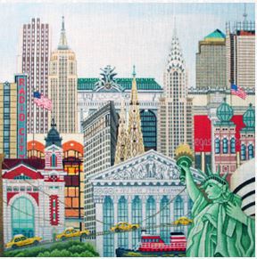 click here to view larger image of New York New York (hand painted canvases)