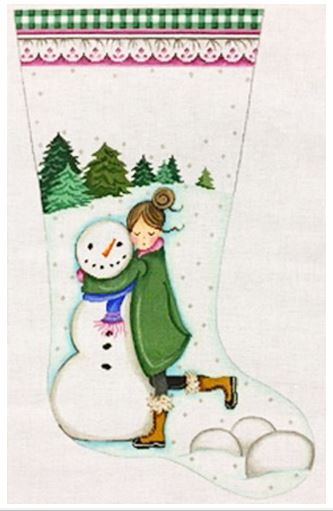 click here to view larger image of Everyone Needs A Hug Stocking (hand painted canvases)