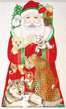 click here to view larger image of Peaceable Kingdom Santa - 18M (hand painted canvases)