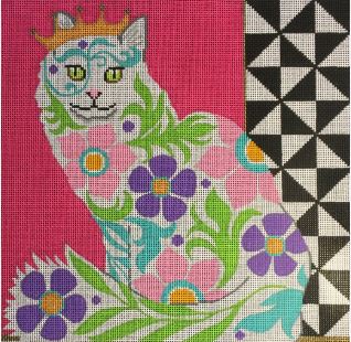 click here to view larger image of Graphic Cat (hand painted canvases)