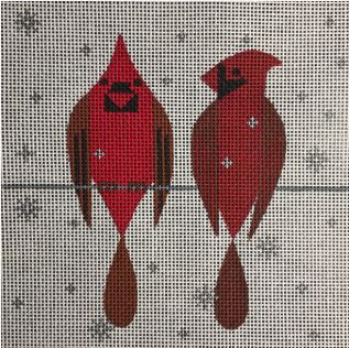 click here to view larger image of 2 Cardinals (hand painted canvases)