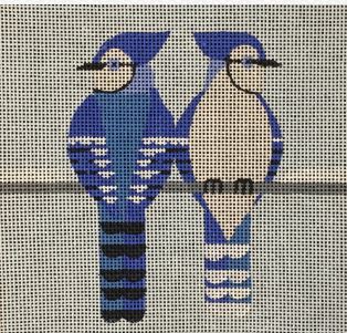 click here to view larger image of 2 Bluejays (hand painted canvases)