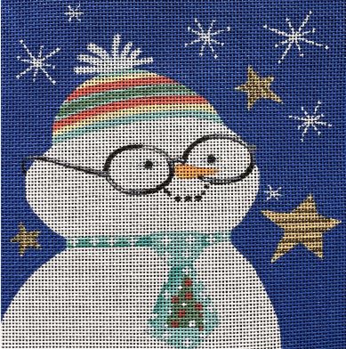 click here to view larger image of Nerdy Snowman (hand painted canvases)