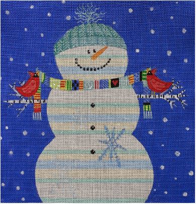 click here to view larger image of Happy Snowman (hand painted canvases)