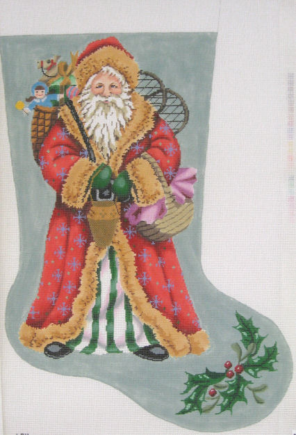 click here to view larger image of Pere Noel III Stocking (hand painted canvases)