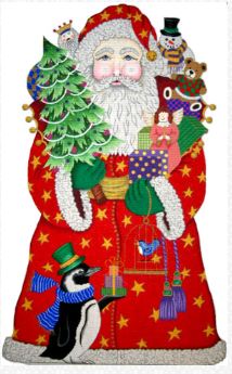 click here to view larger image of American Santa (hand painted canvases)