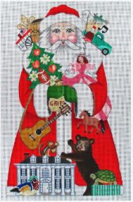 click here to view larger image of Southern Santa (hand painted canvases)