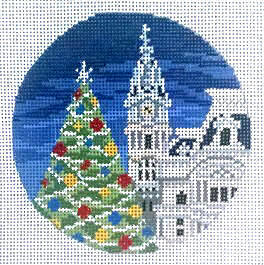 click here to view larger image of Philadelphia City Hall  Christmas Tree Ornament  (hand painted canvases)