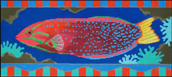 click here to view larger image of Yellow Tailed Red Fish (hand painted canvases)