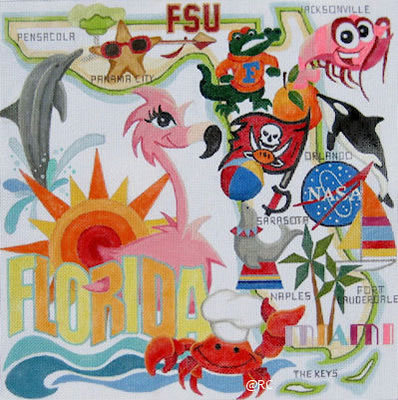 click here to view larger image of Florida (hand painted canvases)