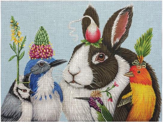 click here to view larger image of Bunny and the Birds  (hand painted canvases)