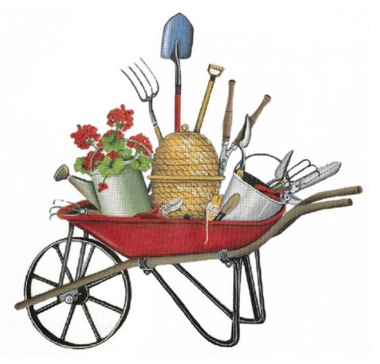 click here to view larger image of Red Wheel Barrow (hand painted canvases)