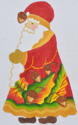click here to view larger image of Acorn Santa  (hand painted canvases)