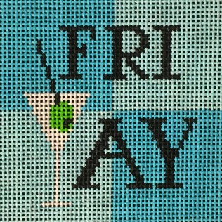 click here to view larger image of Friyay - Turquoise (hand painted canvases)