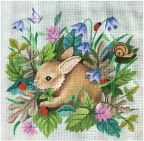 click here to view larger image of Bunny in the Garden (hand painted canvases)