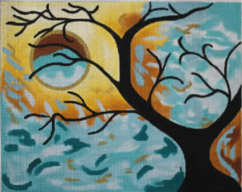 click here to view larger image of Autumn Silouette I  (hand painted canvases)