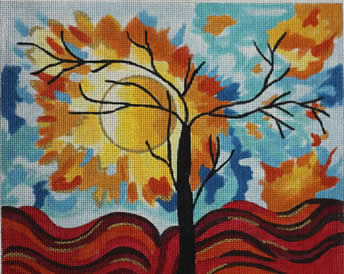 click here to view larger image of Autumn Silouette IV (hand painted canvases)