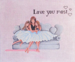 click here to view larger image of 3 Girls on a Sofa (hand painted canvases)