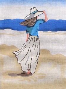 click here to view larger image of Beach Lady no Flag (hand painted canvases)