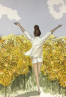 click here to view larger image of Sunflower Fields (hand painted canvases)