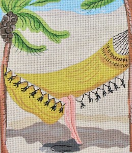 click here to view larger image of Girl in Hammock (hand painted canvases)
