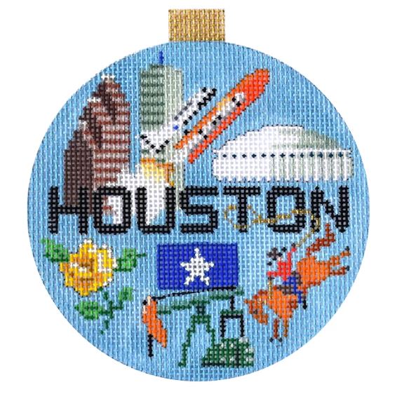 click here to view larger image of Travel Round - Houston (hand painted canvases)