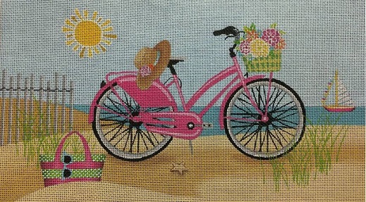 click here to view larger image of Summertime Bike  (hand painted canvases)