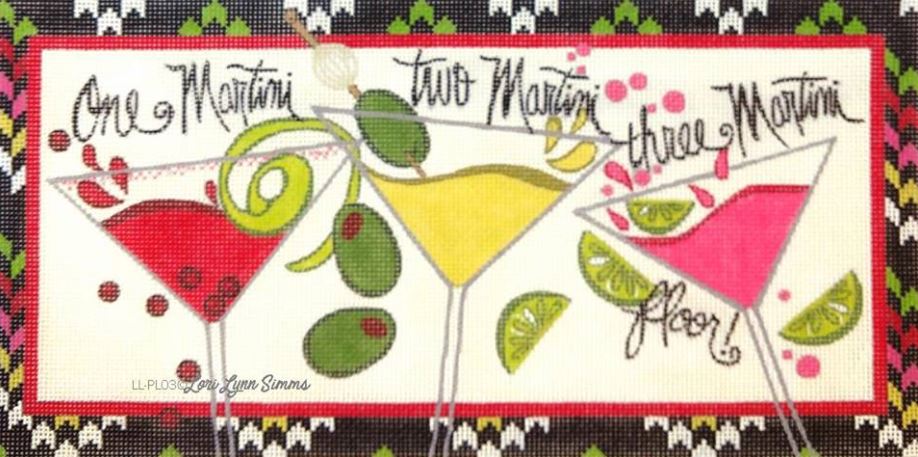 click here to view larger image of One Martini Two (hand painted canvases)