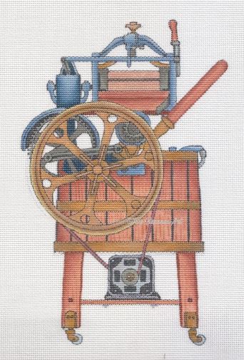 click here to view larger image of Antique Wood Washer (hand painted canvases)