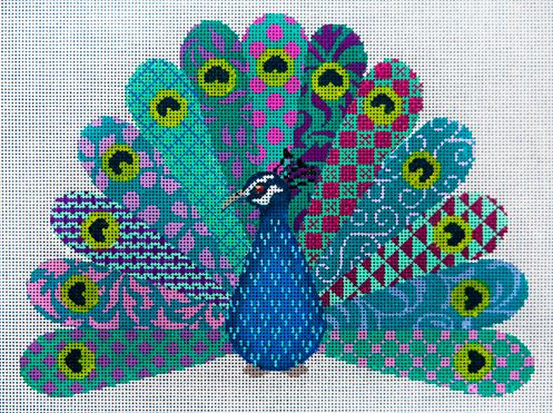 click here to view larger image of Fantasy Peacock (hand painted canvases)