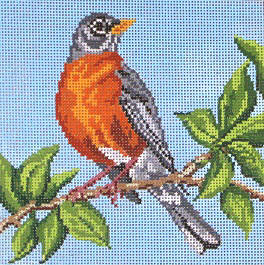 click here to view larger image of American Robin   (hand painted canvases)