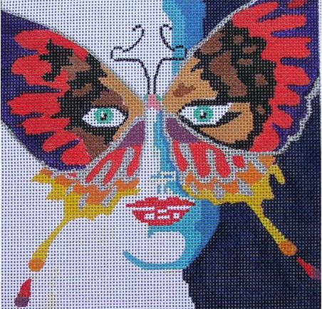 click here to view larger image of Butterfly Lady (hand painted canvases)