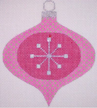click here to view larger image of Atomic Christmas Pink Bauble (hand painted canvases)