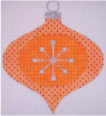 click here to view larger image of Atomic Christmas Orange Bauble (hand painted canvases)