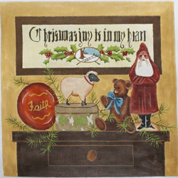 click here to view larger image of Christmas Joy is in My Heart (hand painted canvases)