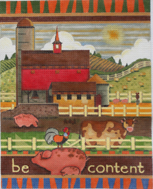 click here to view larger image of Be Content (hand painted canvases)