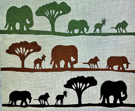 click here to view larger image of African Safari (hand painted canvases)