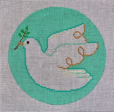 click here to view larger image of Peace Dove Ornament (hand painted canvases)