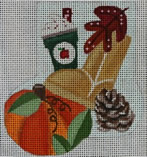 click here to view larger image of Cozy Autumn Mini-Sock (hand painted canvases)