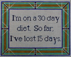 click here to view larger image of On A 30 Day Diet (hand painted canvases)