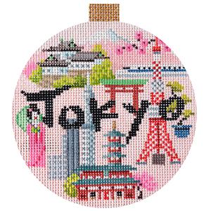 click here to view larger image of Travel Round - Tokyo (hand painted canvases)