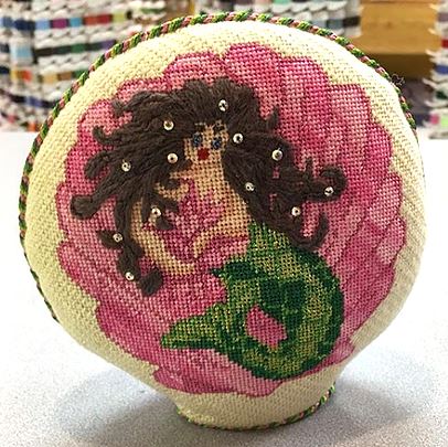 click here to view larger image of Tropical Mini - Mermaid on a Scallop  (hand painted canvases 2)
