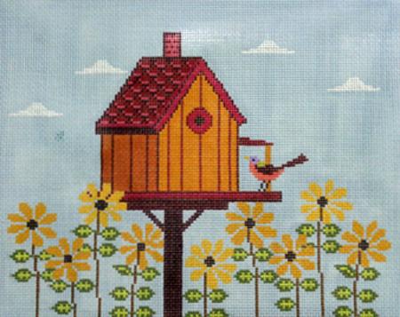 click here to view larger image of Fall Birdhouse (hand painted canvases)