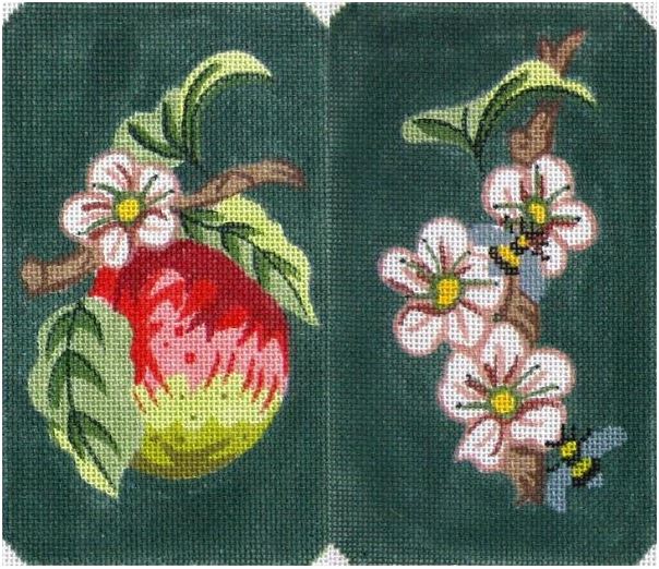 click here to view larger image of Appleblossoms Eyeglass Case (hand painted canvases)